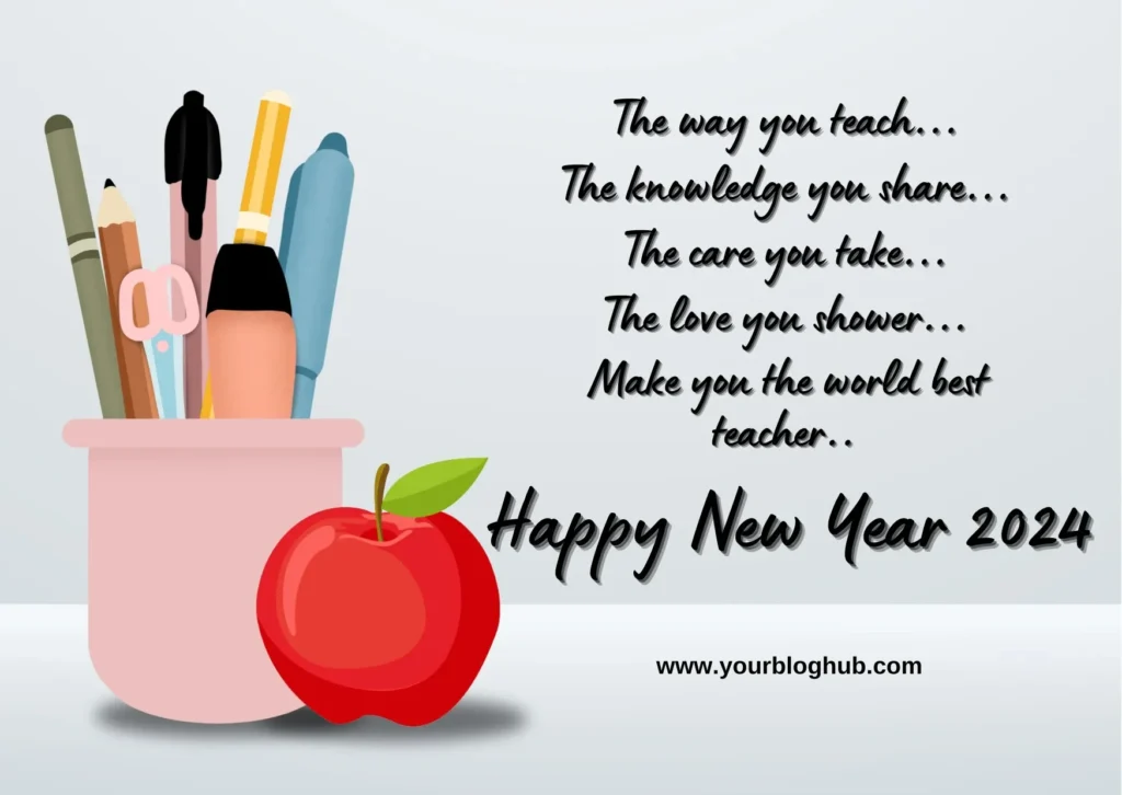 happy new year teacher day wishes 2024